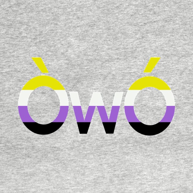 ÒwÓ nonbinary angry owo pride emoticon by Skrayer1219